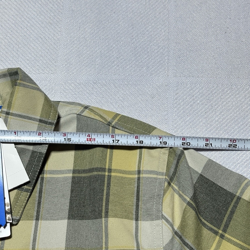 NEW Adidas Flannel Shirt Rain Jacket Mens XL Yellow Plaid Water Repellent NWT - Picture 12 of 14